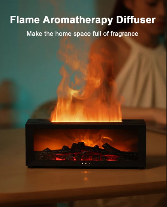 AquaFlame Aroma Diffuser - LED Flame Humidifier