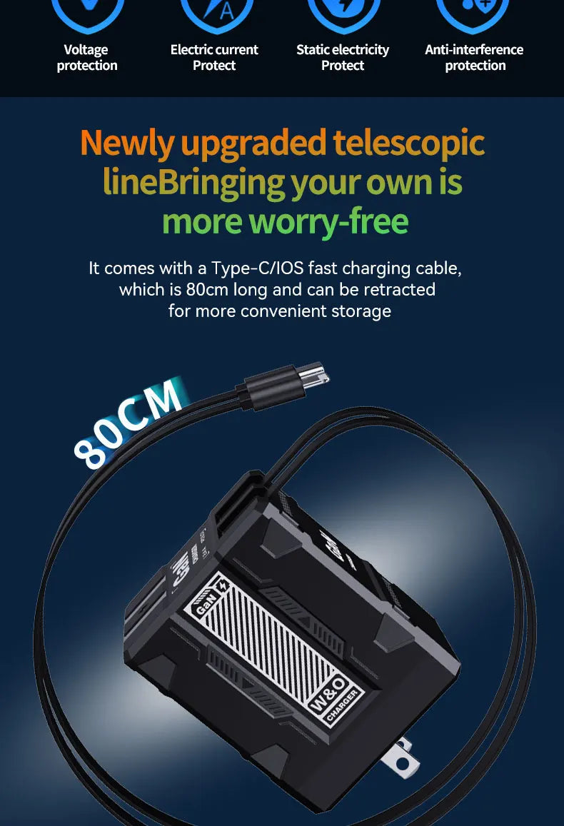 20W GaN Smart Retractable Charger -  🎁 Buy 1 Get 1 🎁